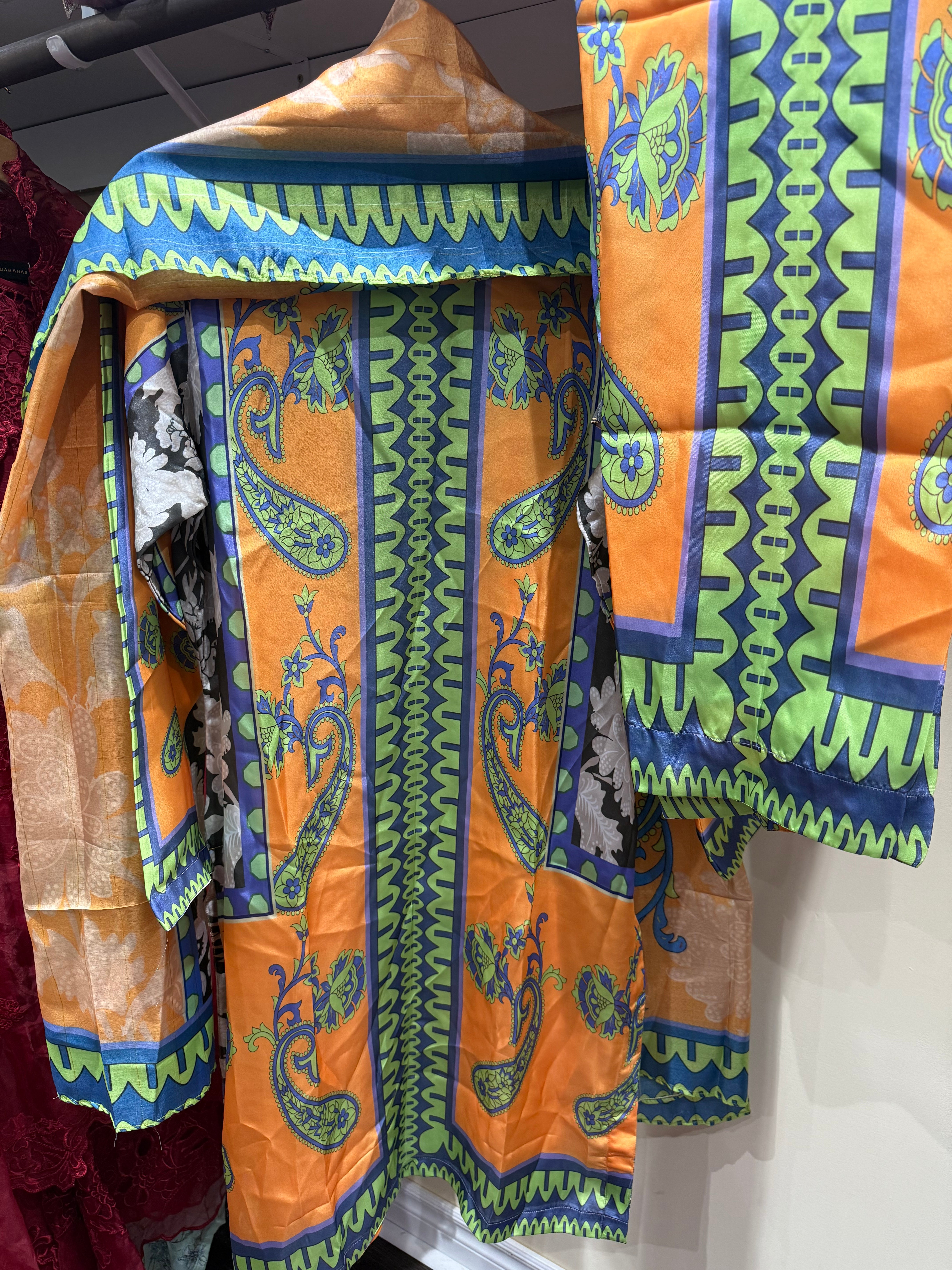 Original Pakistani Printed Silk co order set with duppta