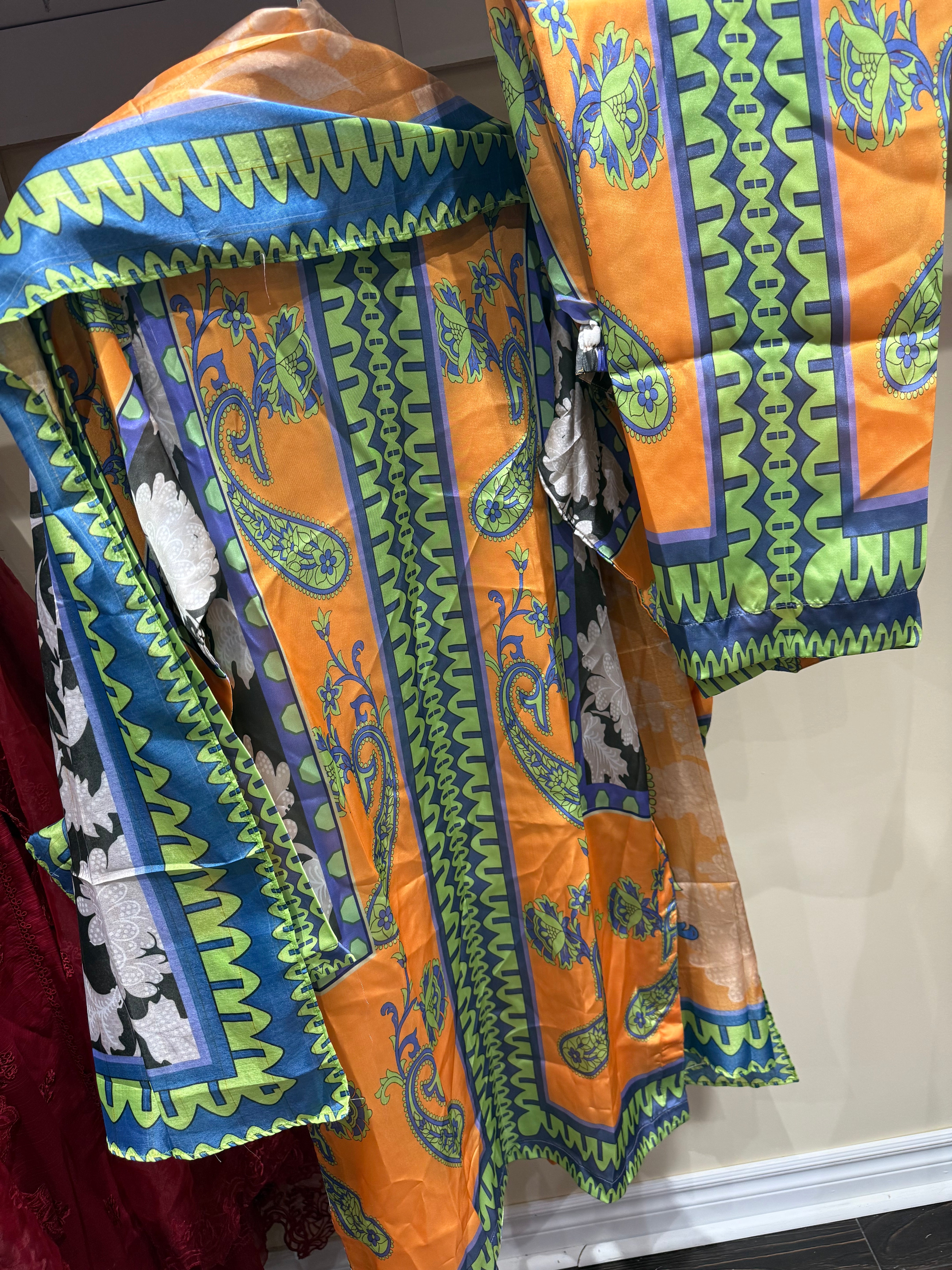 Original Pakistani Printed Silk co order set with duppta