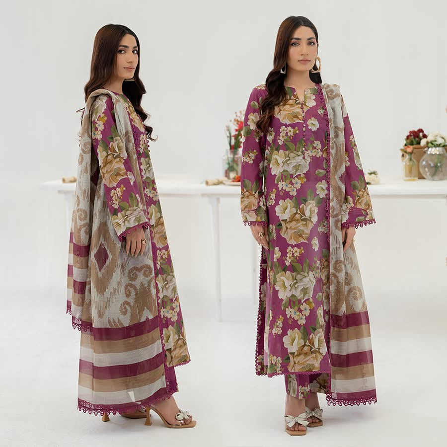 Adan Libas Stitched Embroidered 3 Piece Dress