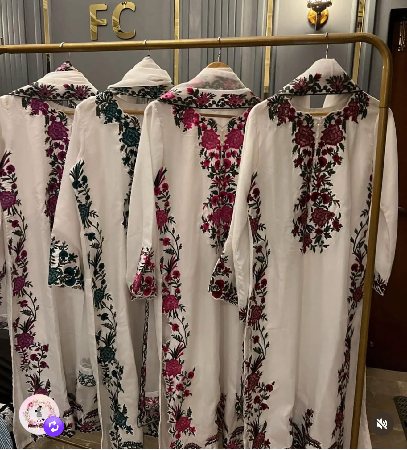 Falak brand Stitched Chiffon Embroidered Collection