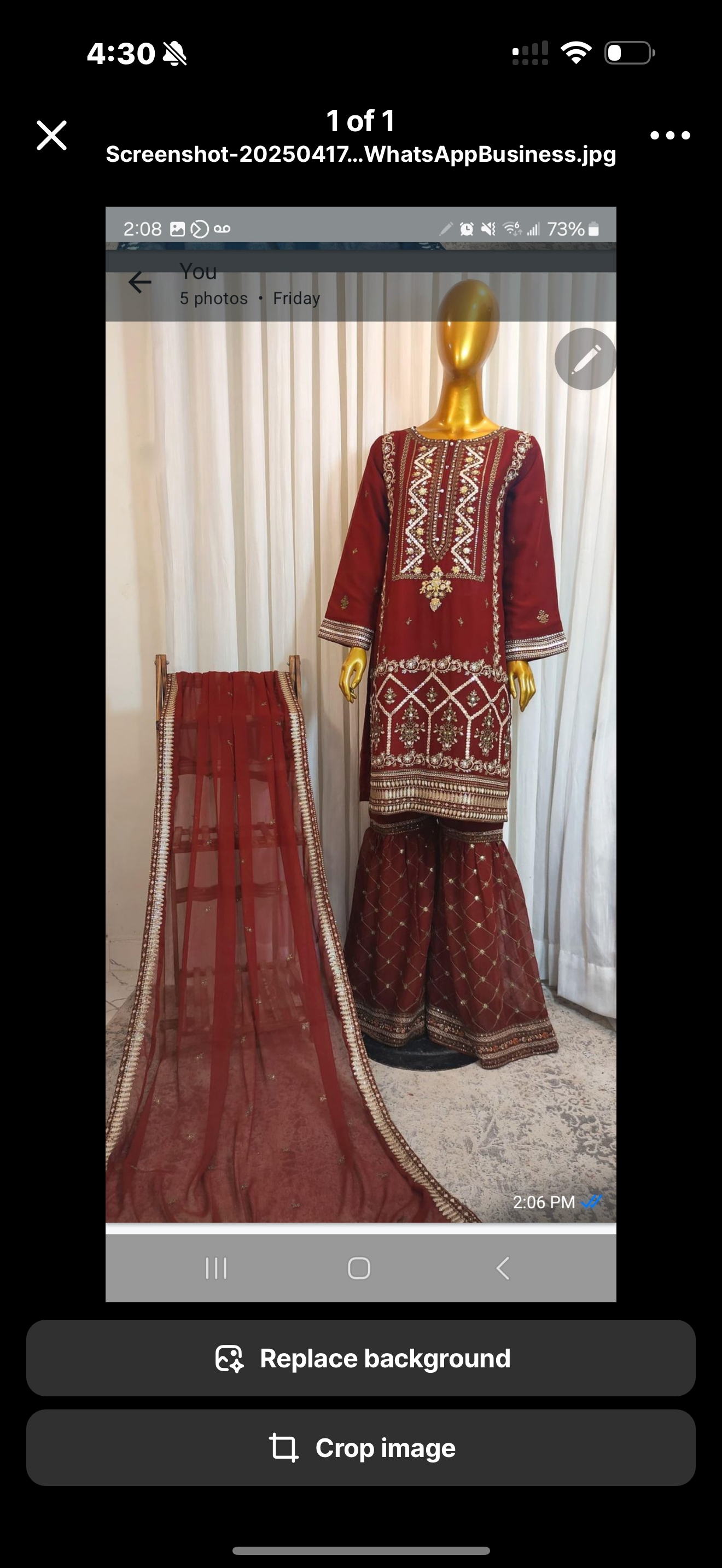 Original pakistani Luxury Garara Chiffon Stitched 3PC  .