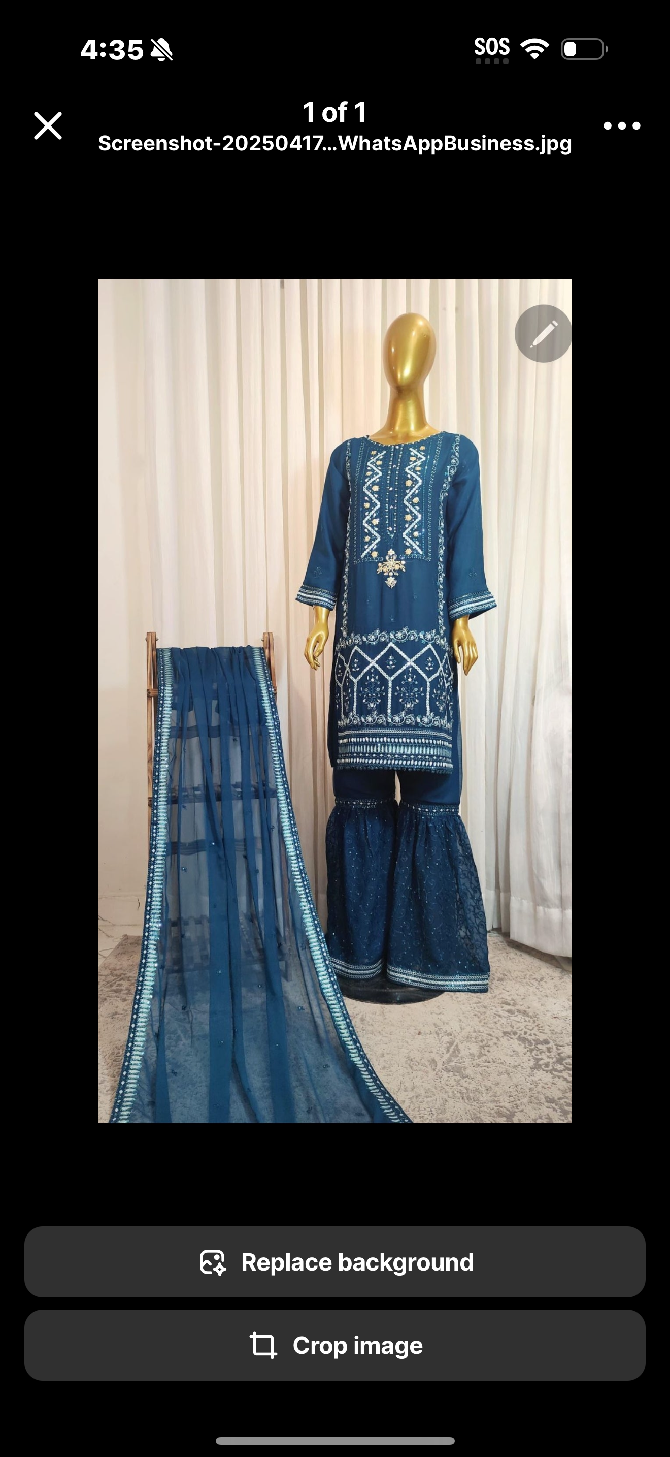 Original pakistani Luxury Garara Chiffon Stitched 3PC  .
