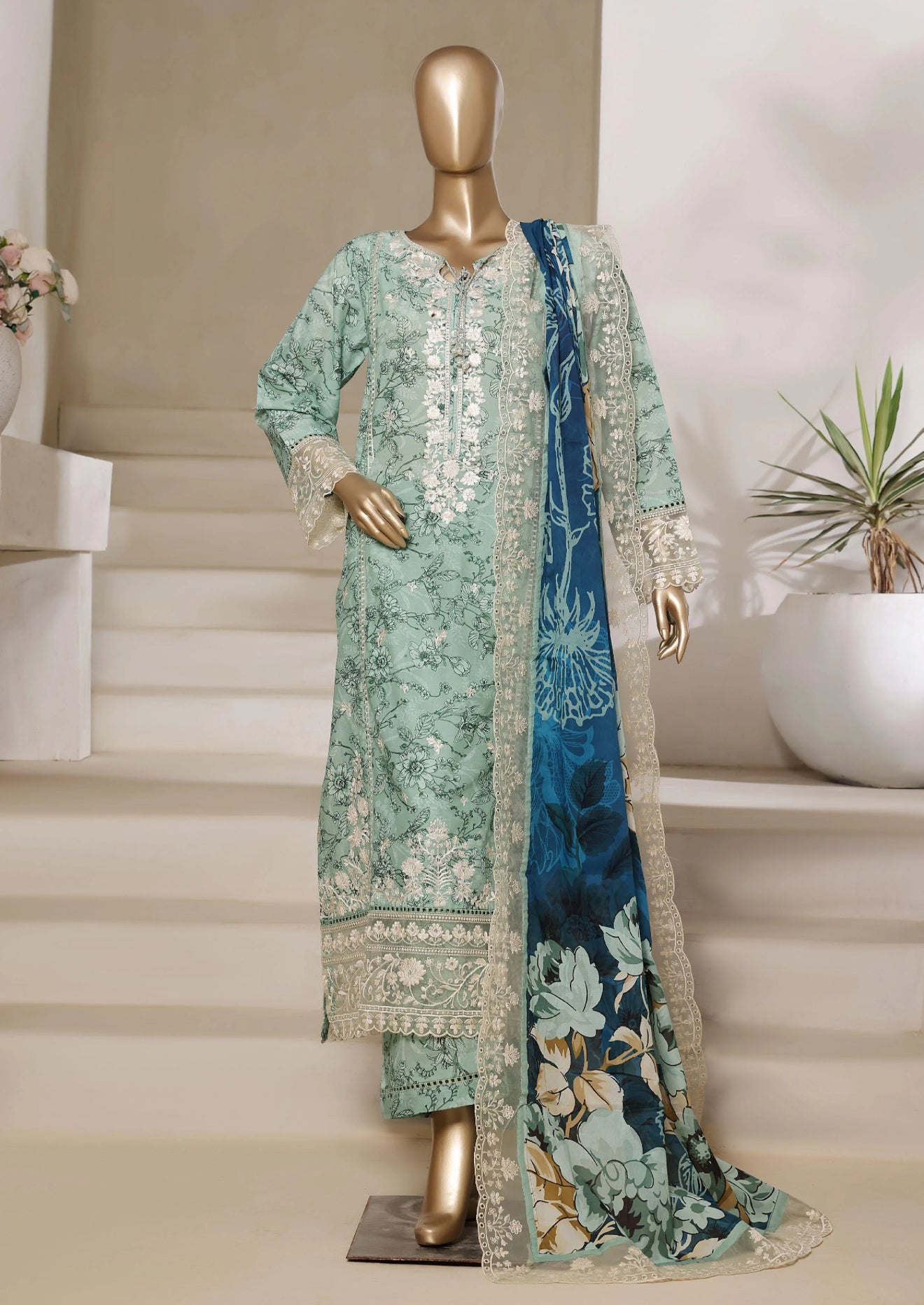 Sada Bahar Stitched 3 Piece Luxury Emb Spring Vol-05 Collection'2025-MK-43-