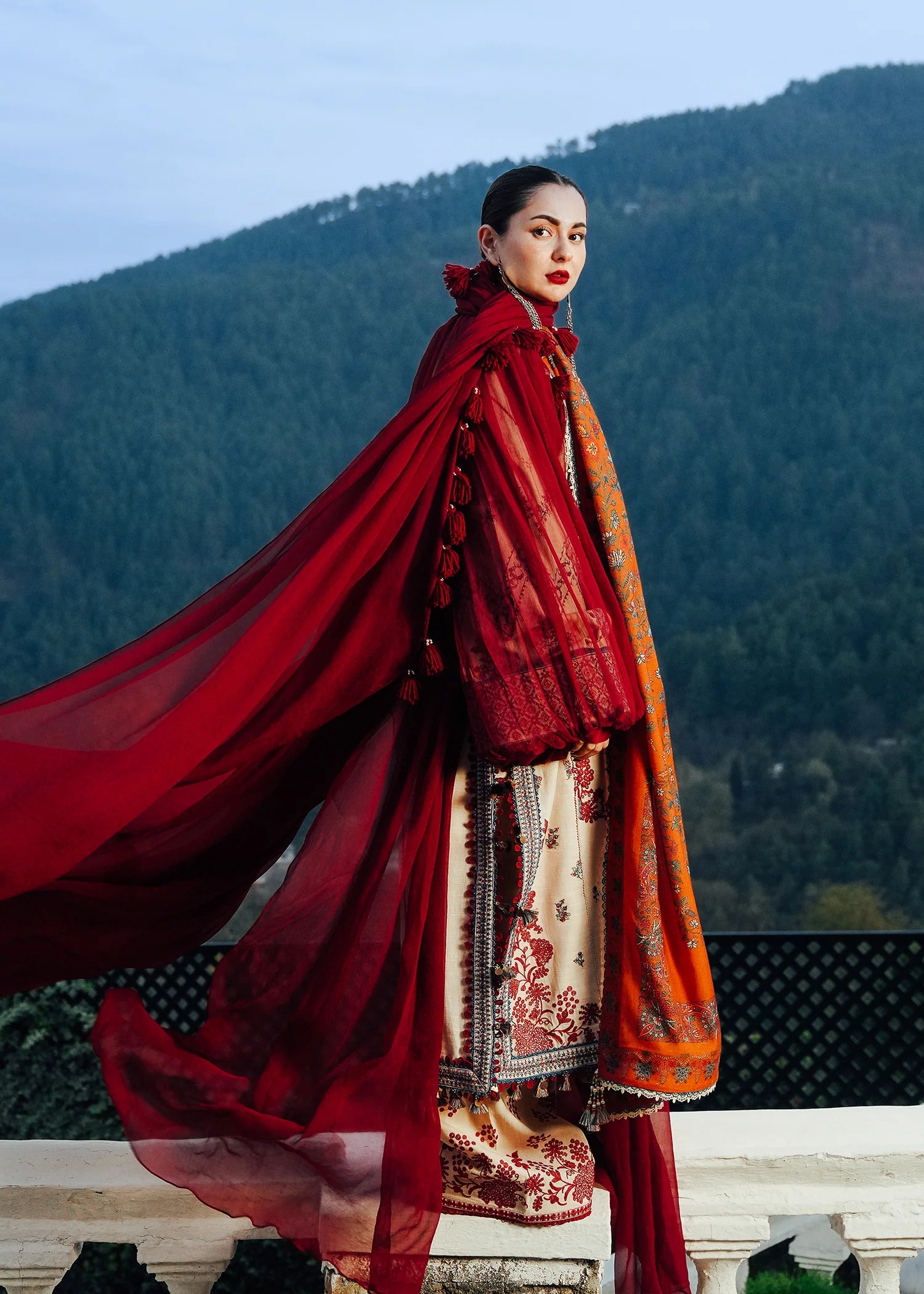 Winter Shawl'24 Collection - Hussain Rehar - Almas