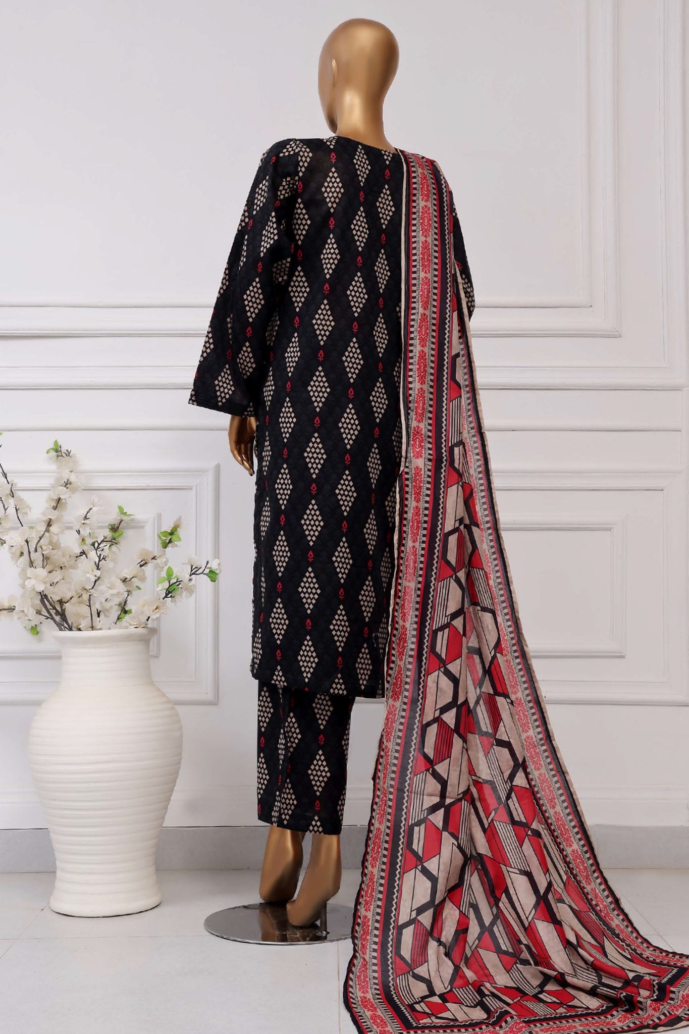 Sada Bahar Stitched 3 Piece Printed Lawn Vol-04 Collection'2025-PR-1303-Black