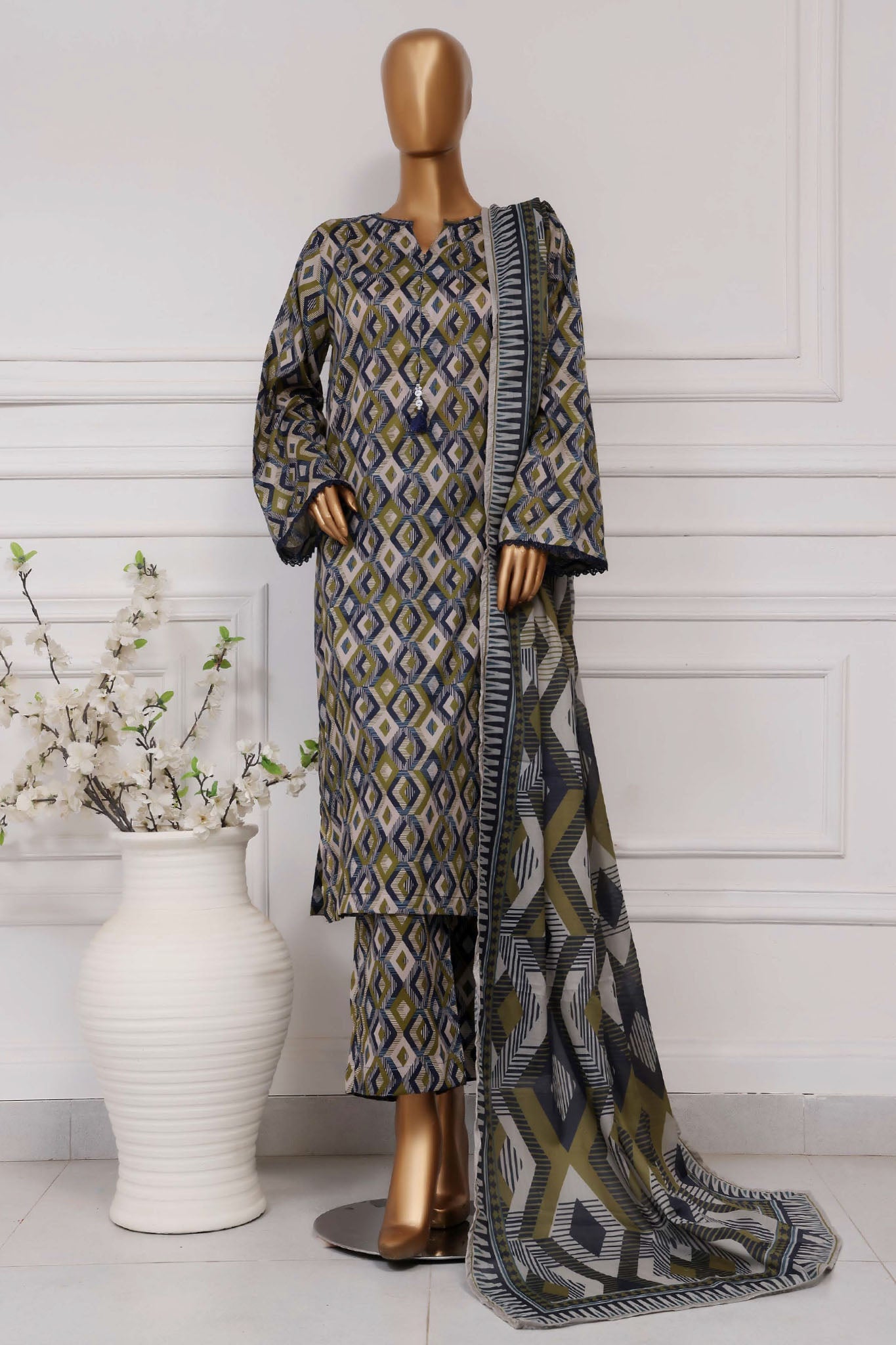 Sada Bahar Stitched 3 Piece Printed Lawn Vol-04 Collection'2025-PR-5279-Blue
