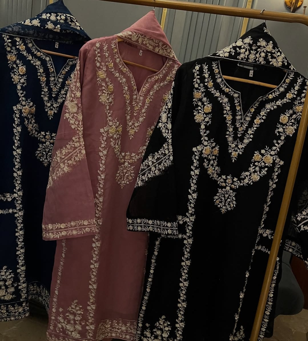 Khaddinet heavy Embroidered & Hand Work  Stitched 3PC
