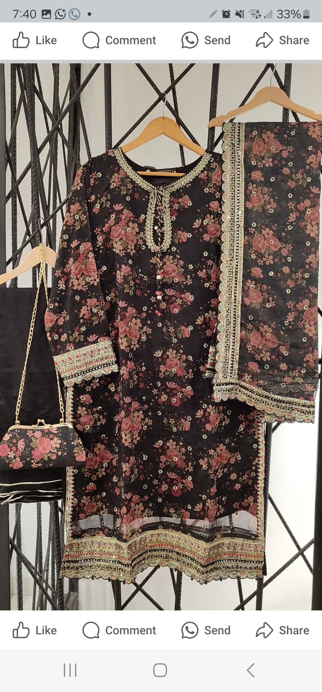 Cira Luxe By Sada Bahar Stitched 3 Piece Chiffon Formals Collection'2025-CIRA-Black