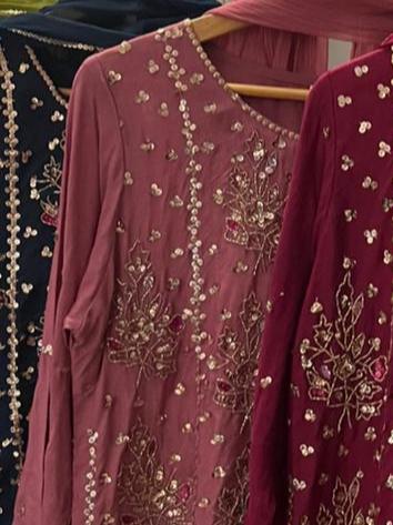 Falak Apparel's Beautiful Silk Stuff With Heavy Handwork Front 003