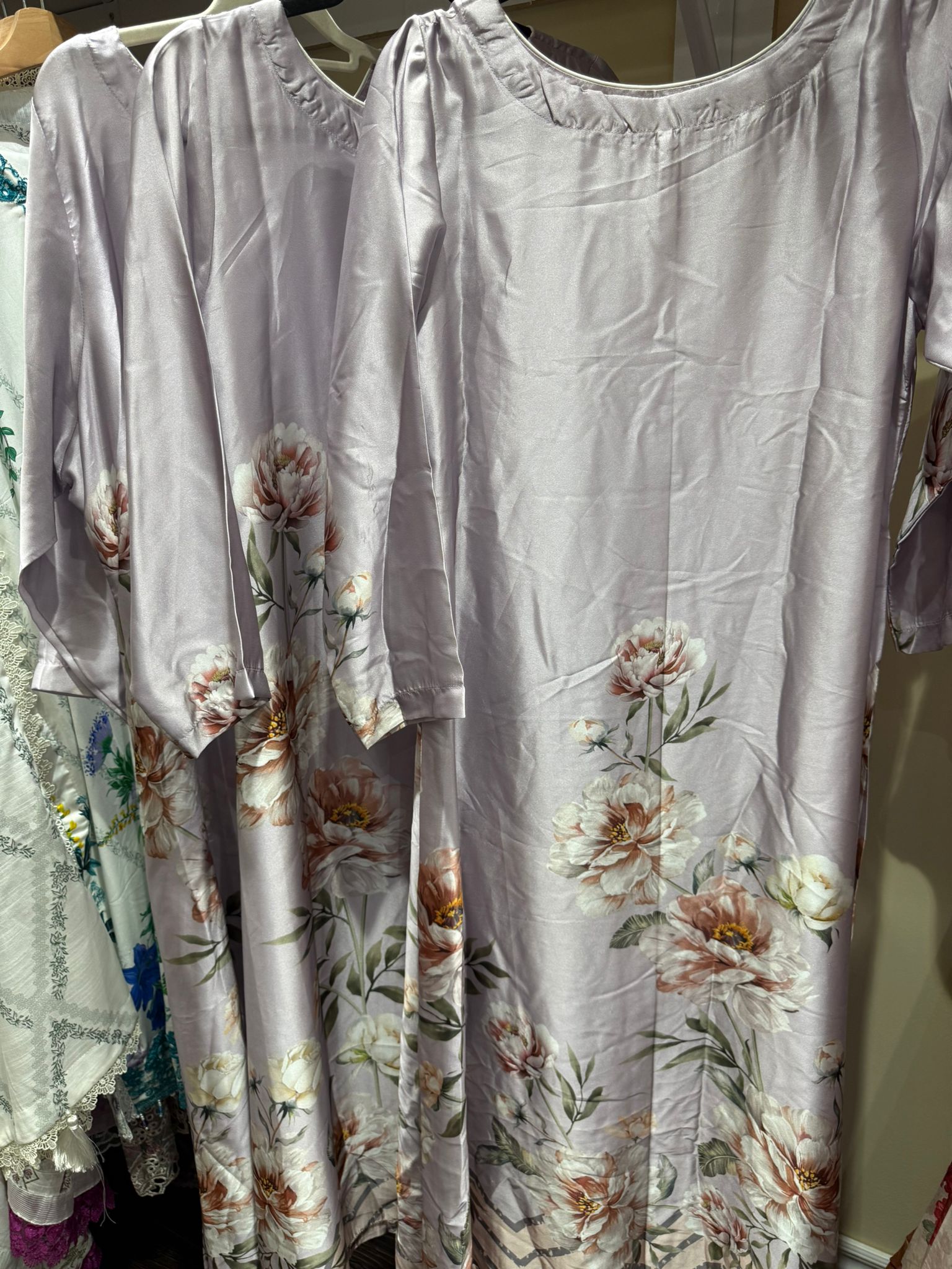 Silk Printed Long Maxi Style Stitched 1 Piece