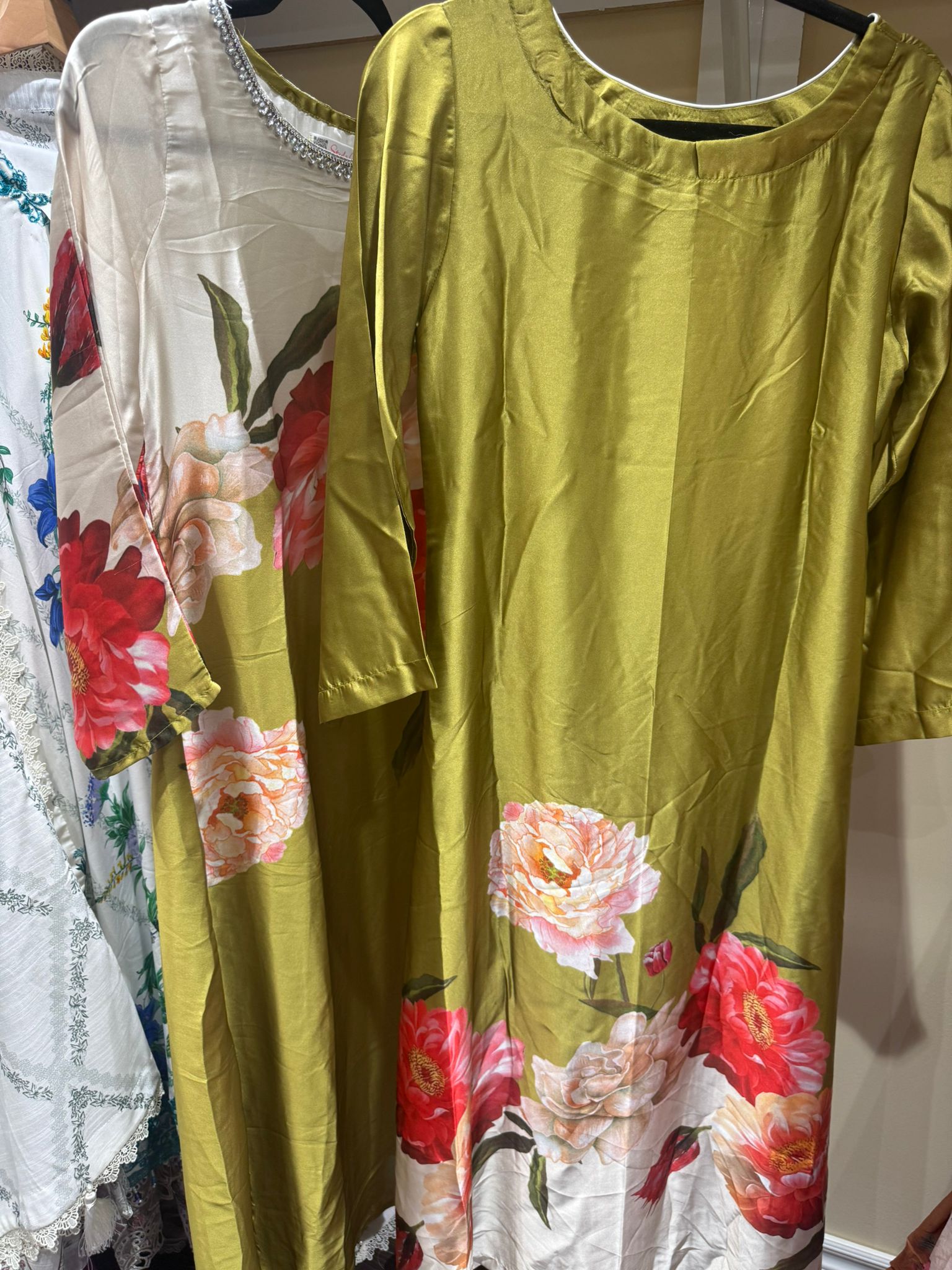 Silk Printed Long Maxi Style Stitched 1 Piece