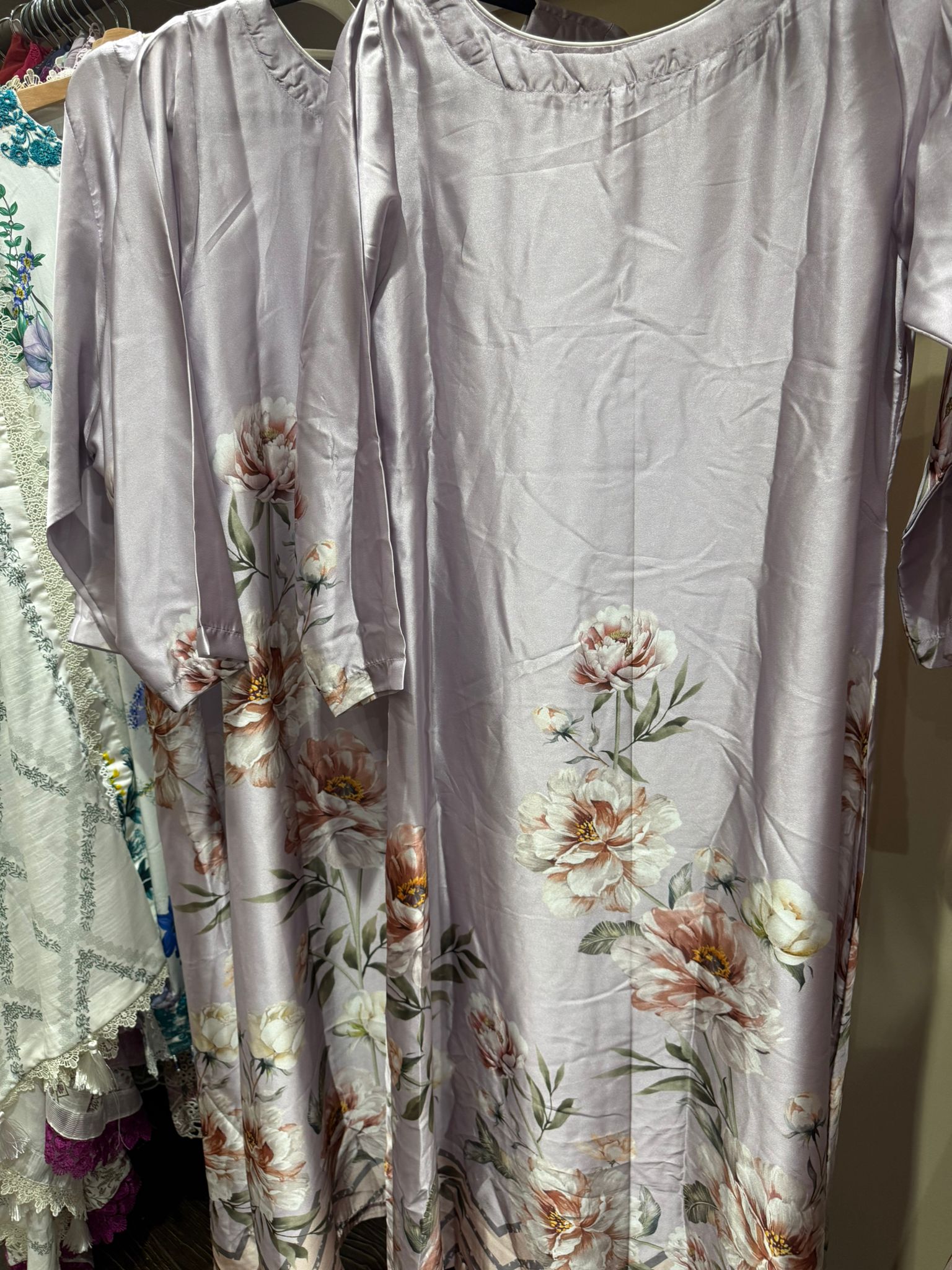 Silk Printed Long Maxi Style Stitched 1 Piece