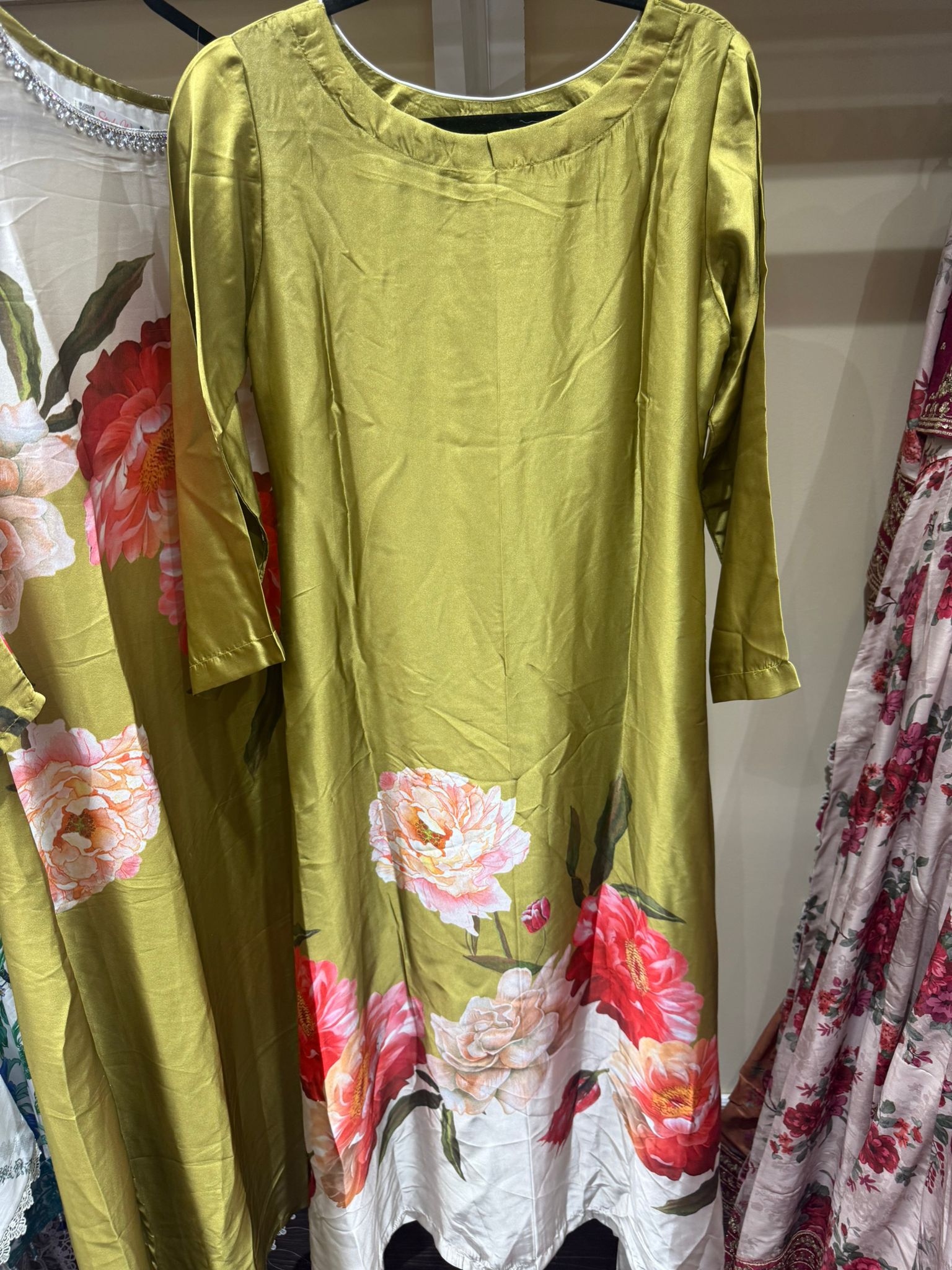 Silk Printed Long Maxi Style Stitched 1 Piece