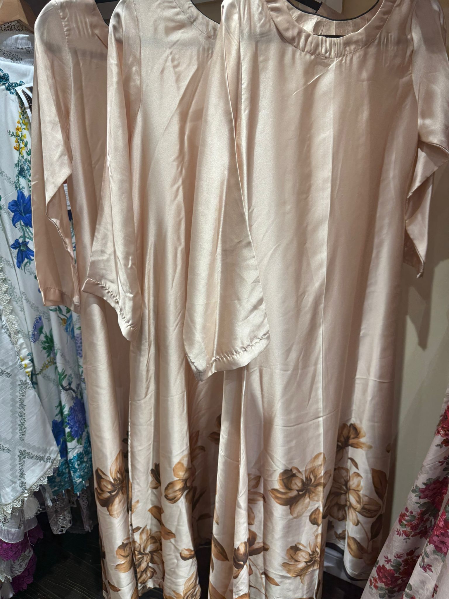 Silk Printed Long Maxi Style Stitched 1 Piece