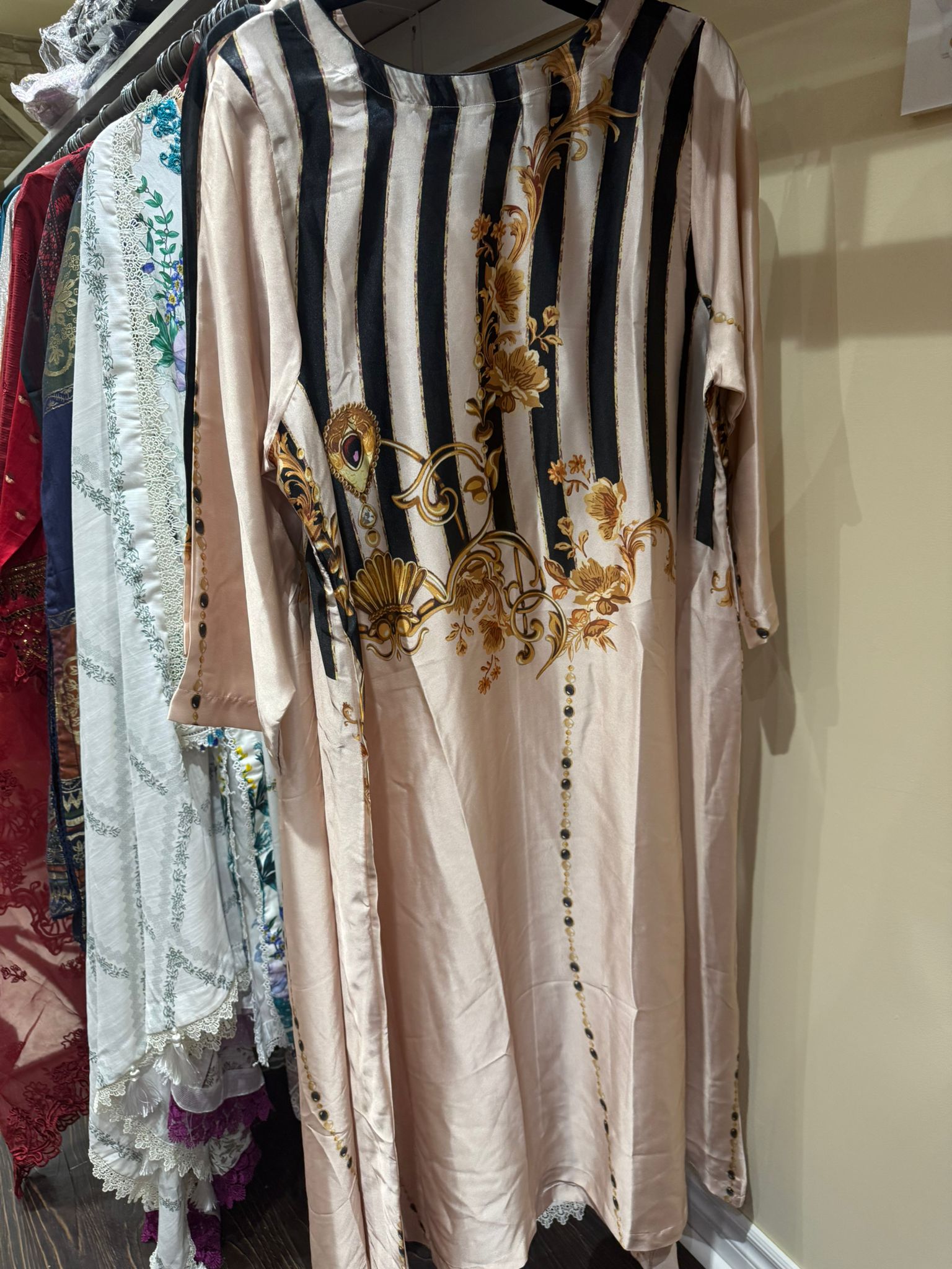 Silk Printed Long Maxi Style Stitched 1 Piece