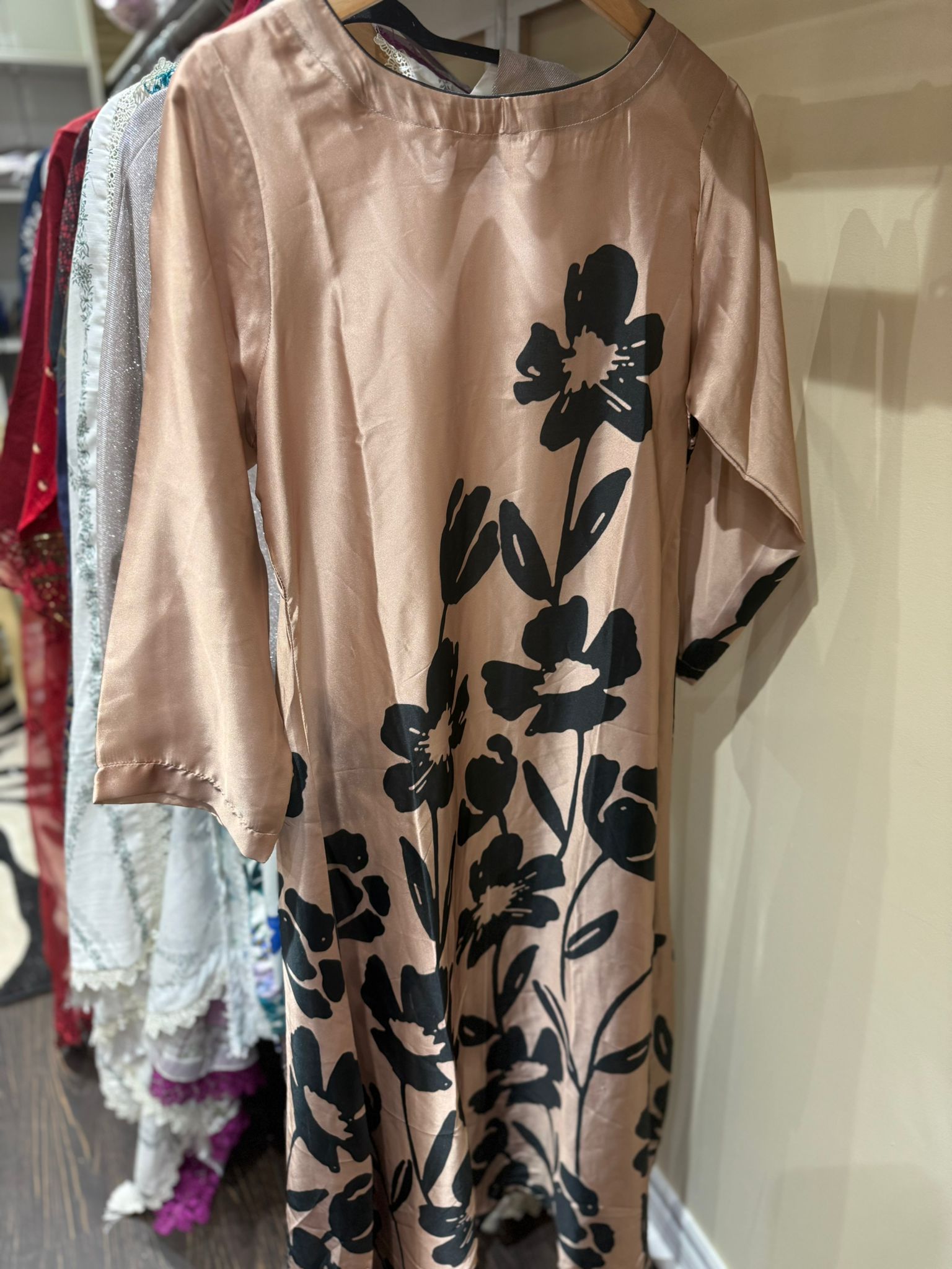 Silk Printed Long Maxi Style Stitched 1 Piece