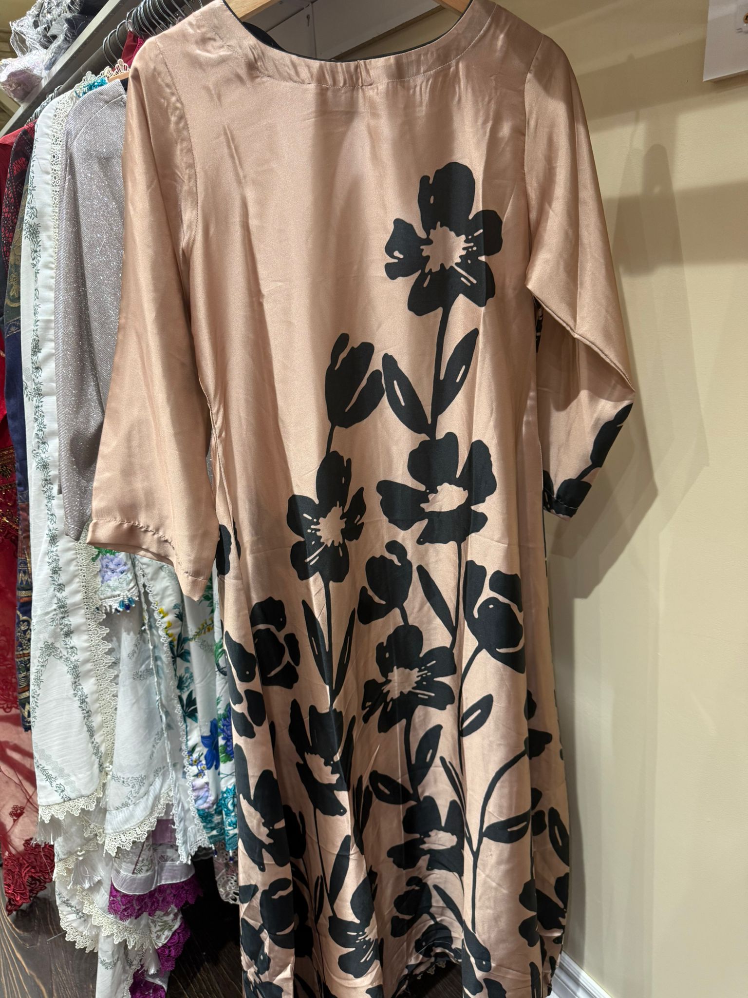 Silk Printed Long Maxi Style Stitched 1 Piece