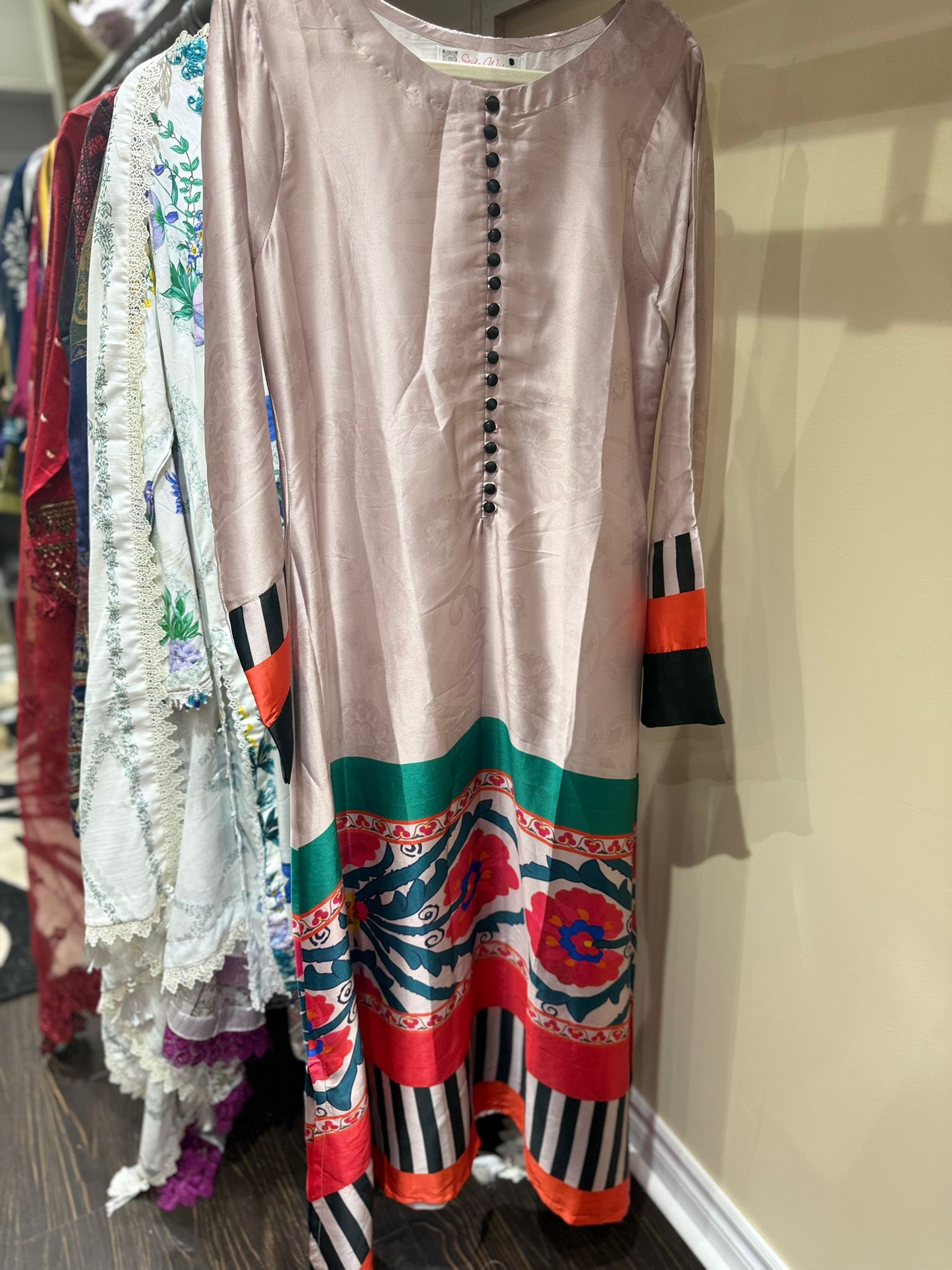 Silk Printed Long Maxi Style Stitched 1 Piece