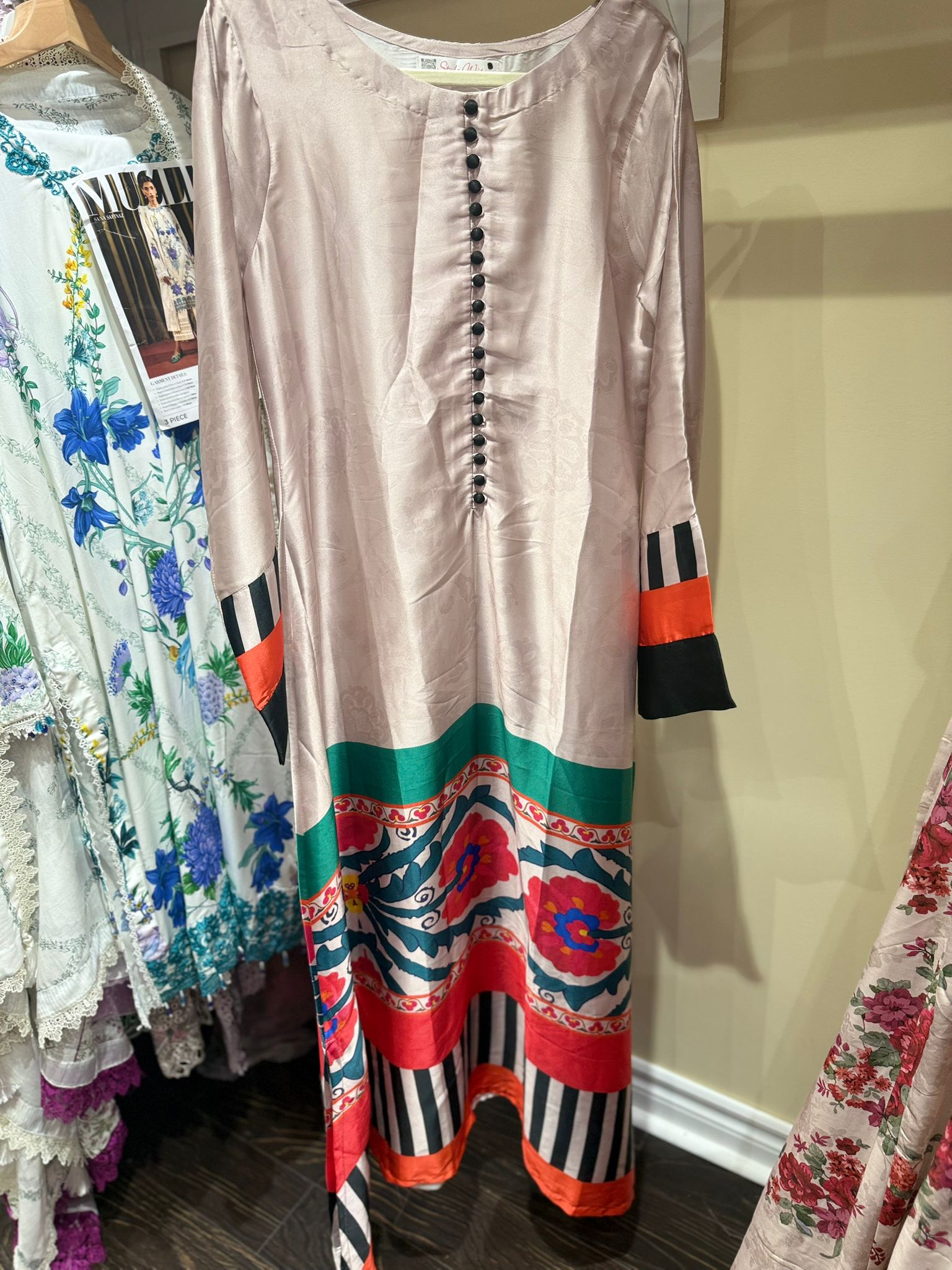 Silk Printed Long Maxi Style Stitched 1 Piece