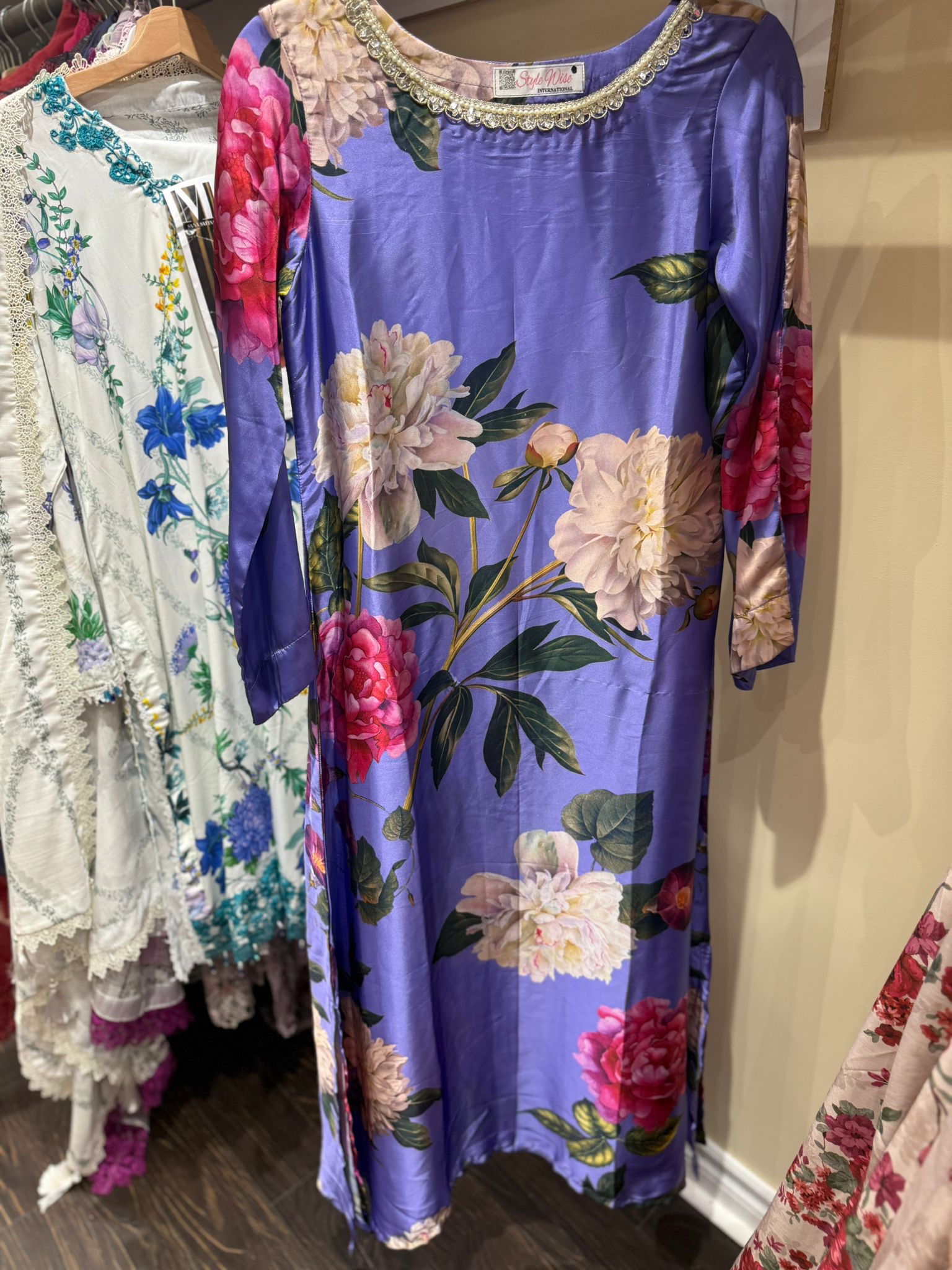 Silk Printed Long Maxi Style Stitched 1 Piece