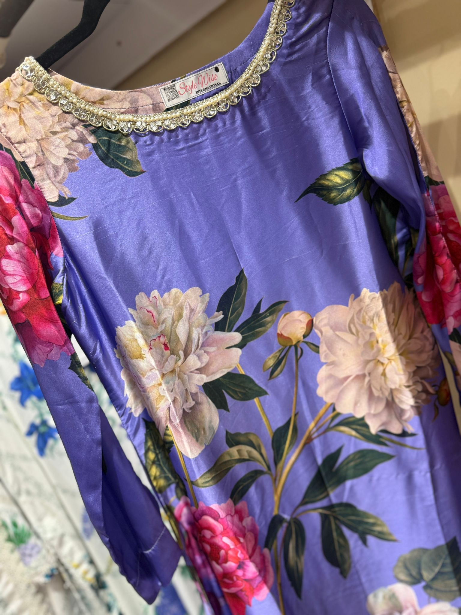 Silk Printed Long Maxi Style Stitched 1 Piece
