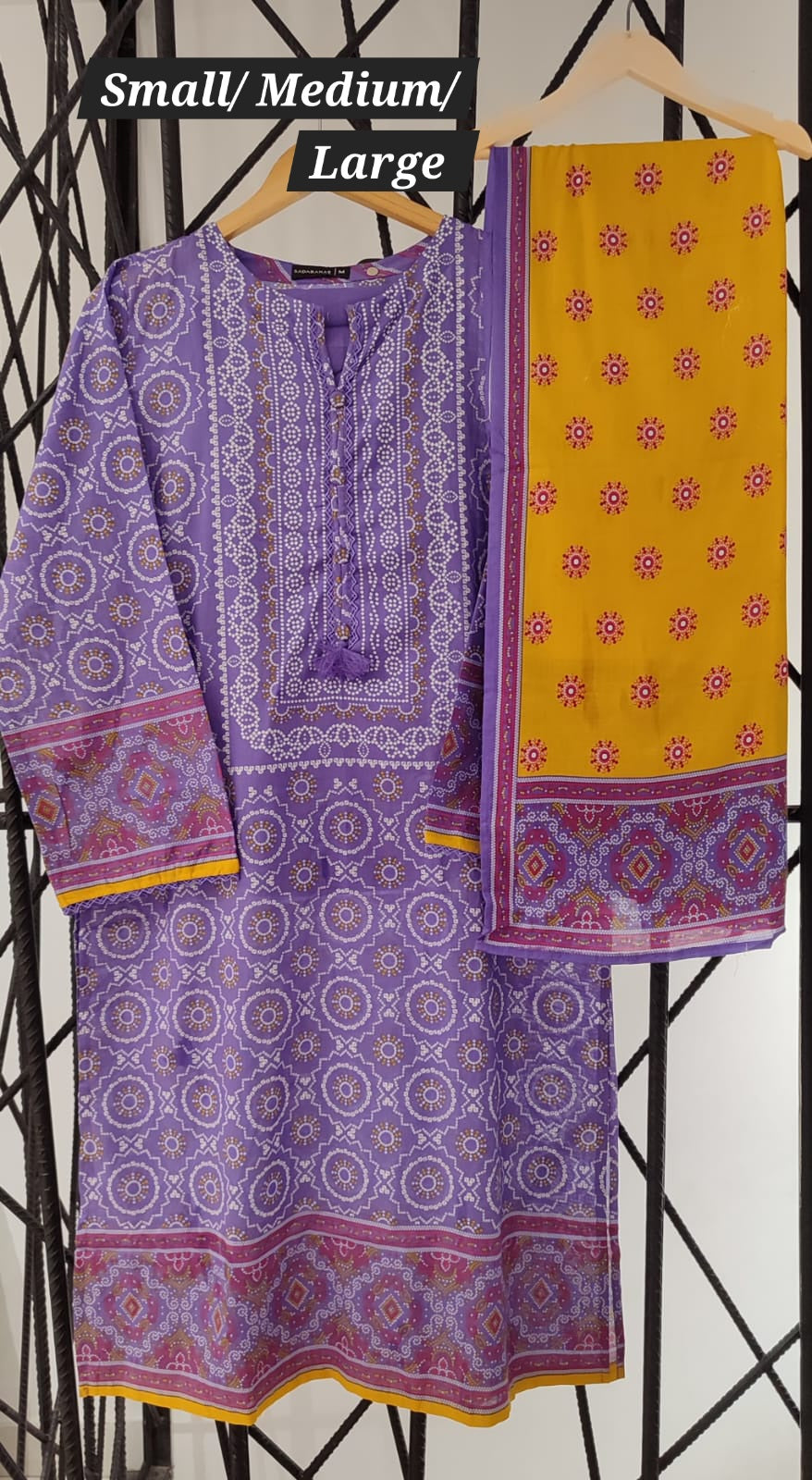 Sada Bahar Stitched 3 Piece Printed Lawn Vol-04 Collection'2025-PR-322-Purple